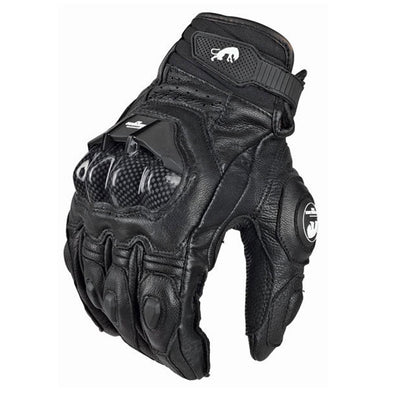 Carbon Knuckle Guard Leather Gloves - Outdoor King